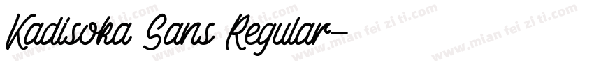 Kadisoka Sans Regular字体转换